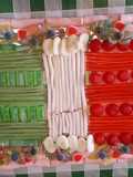 Tarta de chuches bandera de Italia