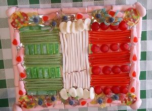 Foto principal de Tarta de chuches bandera de Italia