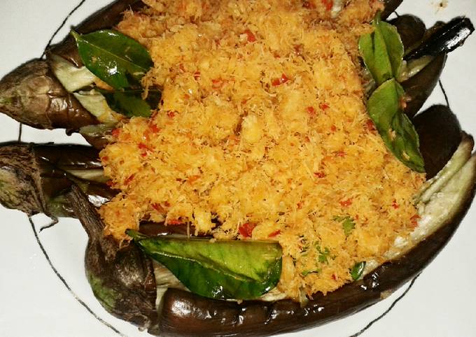 Terong bakar sambal urap pedas