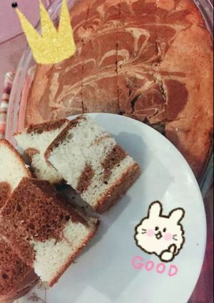 صورة لوصفة الكيكة الرخاميه🎂