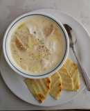 Changua con arepa