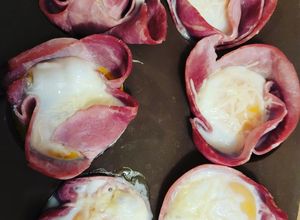 Une photo de Paniers jambon fromage au cake factory