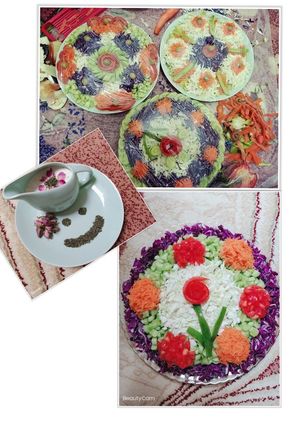 عکسی از دستور تزیین سالاد و سس مایونز خونگی 😉