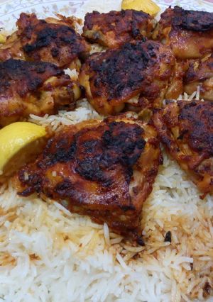صورة لوصفة كبسة بالدجاج