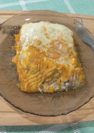 Una foto de Pastel Cremoso de Carne con Papas y zapallo
