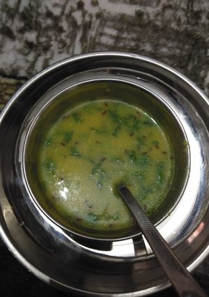 A picture of Yellow Moong dal.