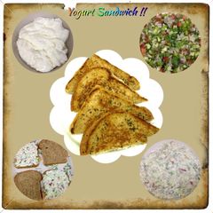 A picture of Yogurt Sandwich { Morning Breakfast }.