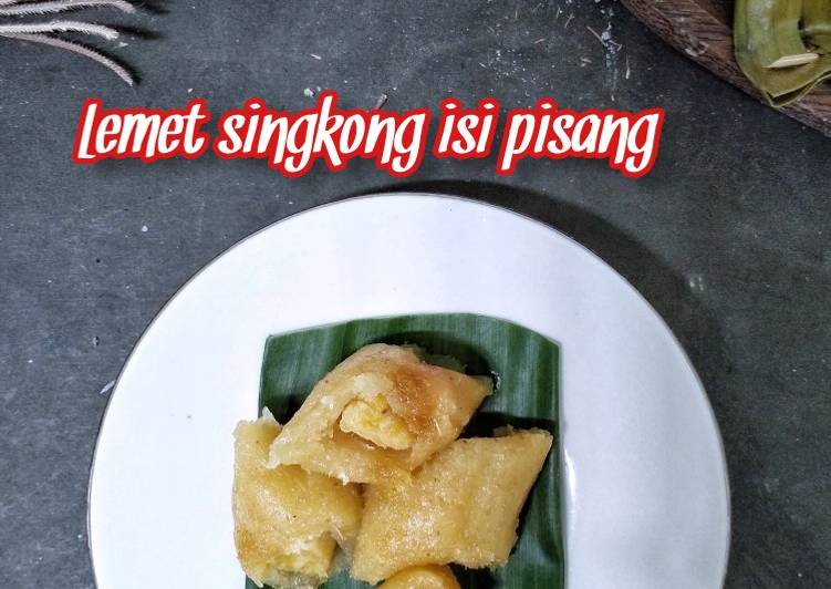 Resep Lemet singkong isi pisang Anti Gagal