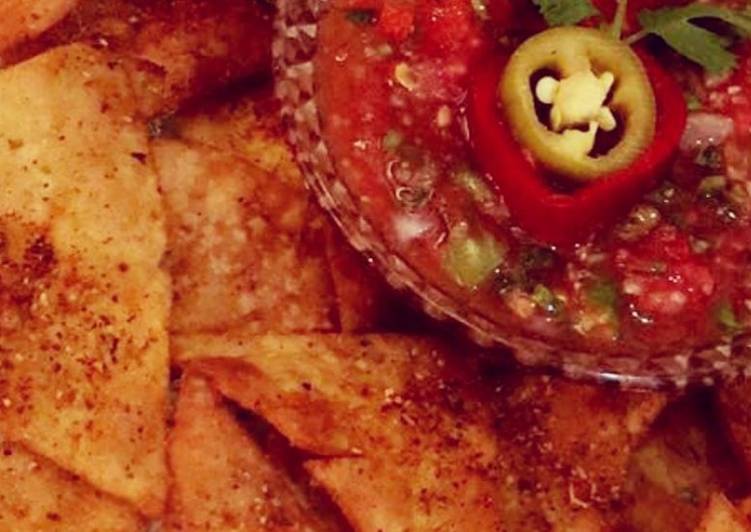 Step-by-Step Guide to Prepare Delicious Fresh Tomato salsa with Nachos