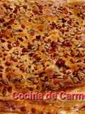 Hojaldre relleno de setas y gambas