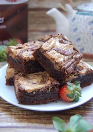 Foto resep Peanut Butter Brownies (satu telur)