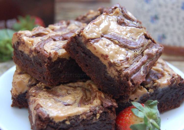 Peanut Butter Brownies (satu telur)