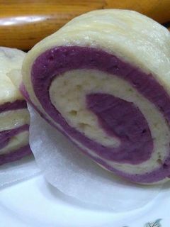 簡易紫地瓜饅頭 的食譜成品照片