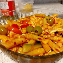 Pakistani style buffet pasta salad A picture of Pakistani style buffet pasta salad.
