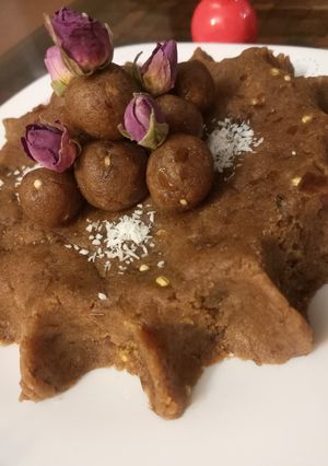 عکسی از دستور حلوای خرما لیلی پز😋