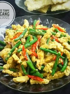 Foto resep Tumis tempe kacang panjang