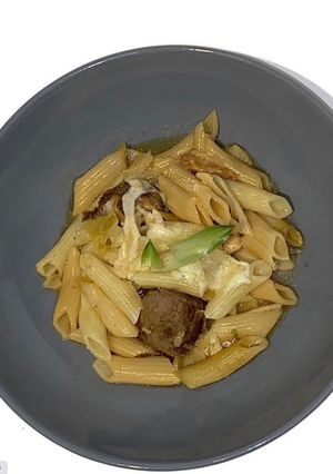 Une photo de Gratin de macaronis, mozzarella et de bœuf