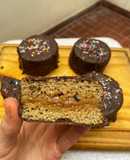 Alfajores tipo banana split