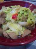 Tumis Sawi Putih Bakso