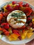 Salade de tomates / fraises et Burrata 🍓🍅