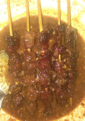 Foto resep Sate rendang simple