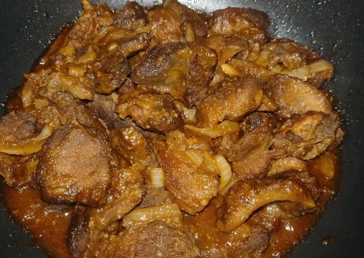 Tumis kecap daging rusa