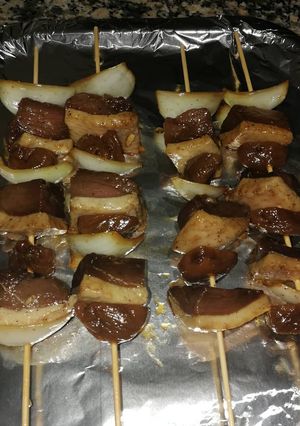 Une photo de Brochettes de magrets marinés et figues sèches