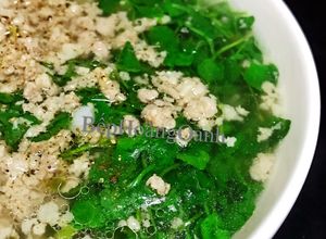 Hình của món Canh Cải Xoong Nhỏ Nấu Thịt Bằm.