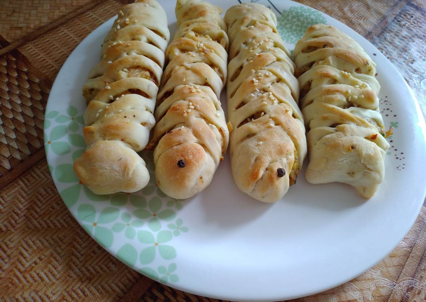 Chicken fish bread