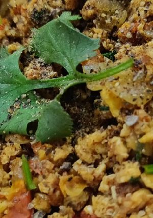A picture of Egg white Bhurji.
