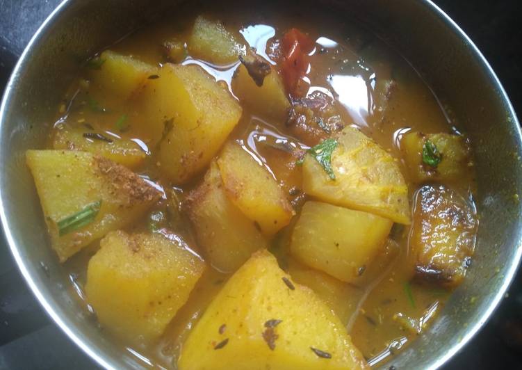 Steps to Make Homemade Olkopi /German turnip curry