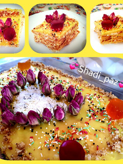عکسی از دستور کیک پودینگ یخچالی😋