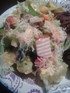 A picture of Grilled chicken salad.