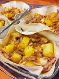 Patatas cheddar con bacon al mojo picón