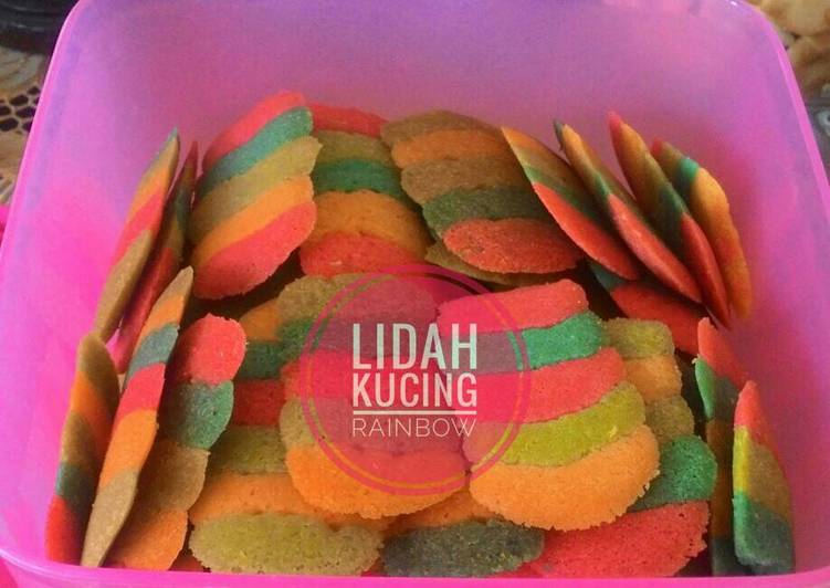 Cara termudah untuk Memasak saat makan malamLidah kucing rainbow