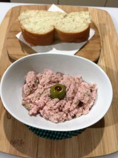 Una foto de Pasta de jamón con mostaza y miel