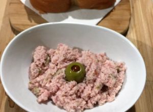 Una foto de Pasta de jamón con mostaza y miel