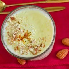 A picture of Almond Milk/ Homemade Badam Milk Shake/ Delicious And Nutritious Drink For Sehri ✨.