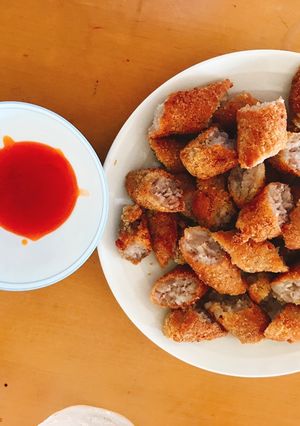 Hình của món Nem chua rán.