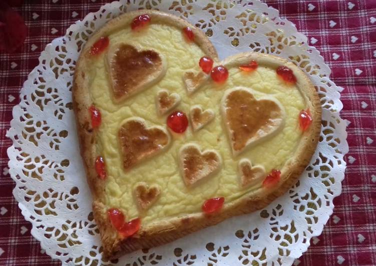 Cuore di frolla alla crema pasticcera