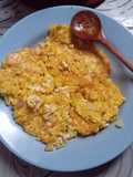 Telur Dadar Isi Kentang dan Tahu
