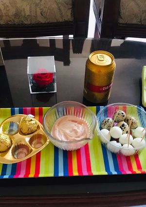 Una foto de Picada de huevos de codorniz