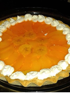 Una foto de Tarta frutal de durazno