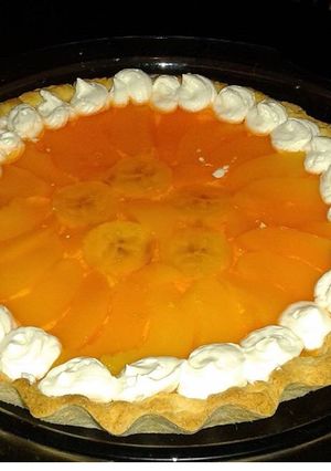 Una foto de Tarta frutal de durazno
