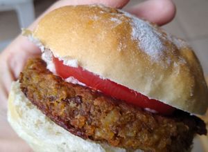 Una foto de Hamburguesas de lentejas y arroz