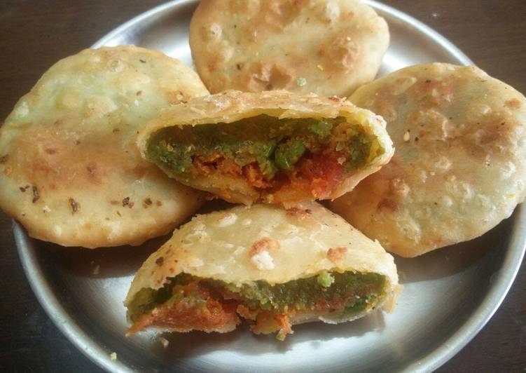 Simple Way to Make Any-night-of-the-week Carrot green peas kachori