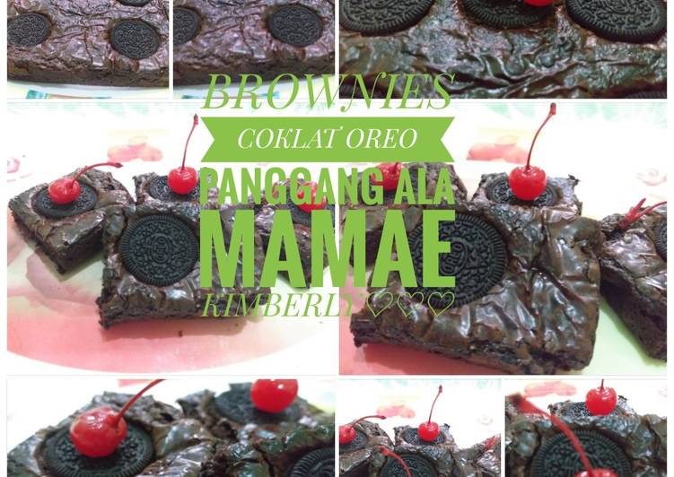 Brownies Coklat Oreo Panggang Tanpa Mixer