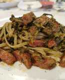 Linguine con Cime di Rapa e Salsiccia