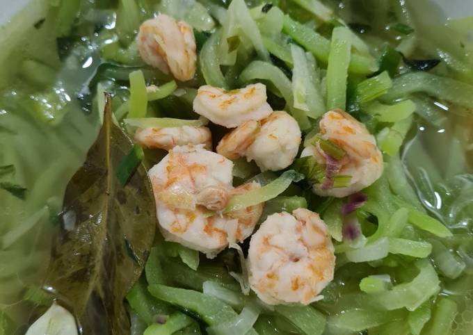 Standar Resep memasak Sayur labu udang untuk Idul Fitri  nikmat