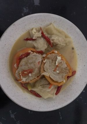 Foto resep Sup Paprika isi ayam 🌶 spicy